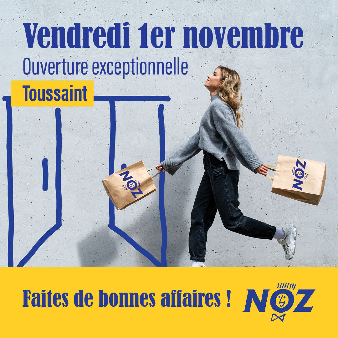 Les magasins NOZ ouverts 1er novembre